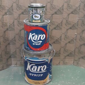 3 pc set vintage Karo syrup tins